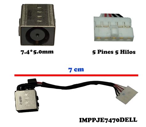 Dc Power Jack Pin De Carga Dell Latitude E E Serviclic