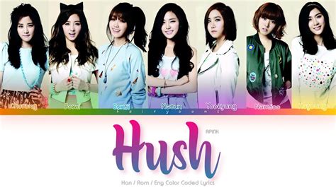 Apink Hush Color Coded Lyrics Han Rom Eng Youtube