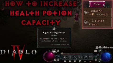 Diablo 4 How To Increase Health Potion Capacity YouTube