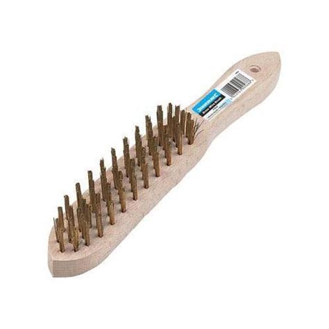 Silverline Brass Wire Brush 4 Row Mechanical Engineering Tool