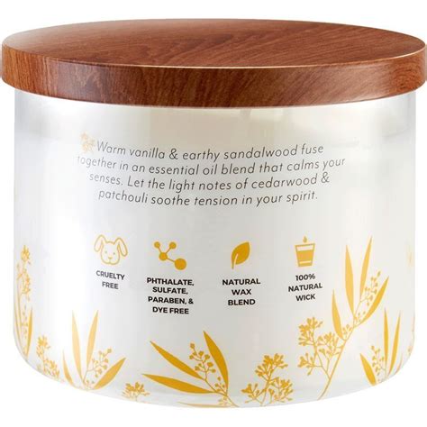 Candle Lite Essential Elements Vanilla And Sandalwood 418g