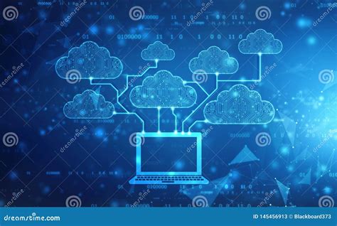 2d Illustration Of Cloud Computing Cloud Computing Concept Stock