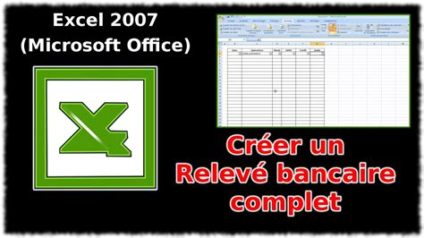 Tuto Cr Er Un Relev Bancaire Complet Excel Youtube