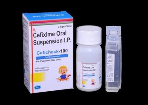 Ceficheck 100 Antibiotic Cefixime Oral Suspension for Clinical, Packaging Type: Packet, Rs 67.80 ...