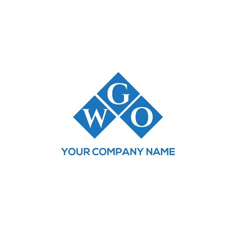 WGO letter logo design on WHITE background. WGO creative initials