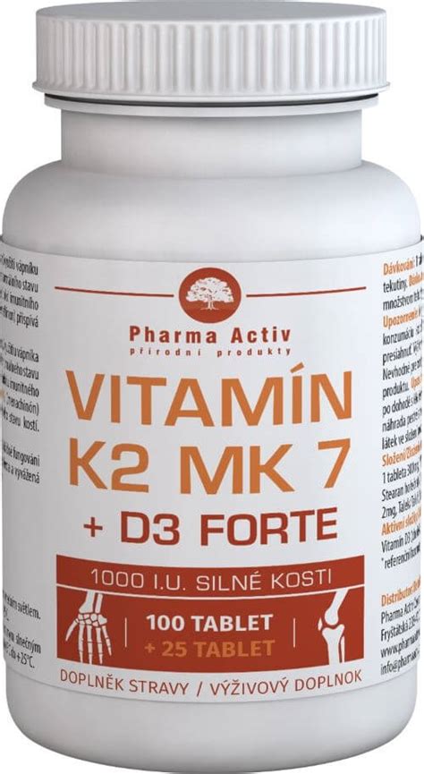 Vitamín K2 MK7 D3 Forte 1000 I U 125 tablet Prozdravi cz