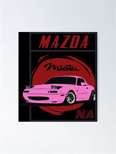 Mazda Miata Na Mx Mk Best Design Pink Tank Top Poster For Sale By