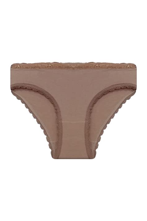 Buy Mid Waist Hipster Panty In Nude Colour With Lace Trims Cotton Online India Best Prices
