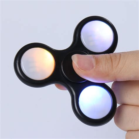 30 OFF Tri Spinning Plastic LED Light Fidget Finger Spinner Rosegal