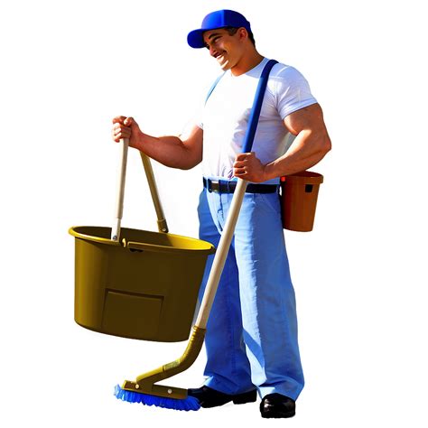 Download Janitor With Bucket Png 06242024