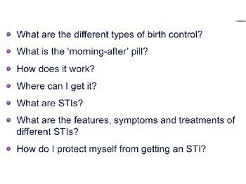 Sex Education Contraception Methods STI STD Protection TpT