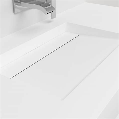 Cassiopeia Slim Corian Single Wall Hung Washbasin Custom Bathroom