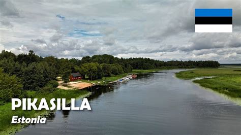 Pikasilla Estonia A village at the mouth of a river Väike Emajõgi 4K