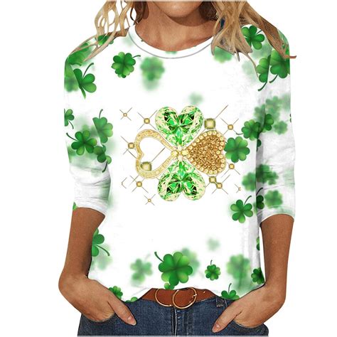 Fanxing St Patricks Day T Shirt Womens Plus Size Sweatshirt Funny