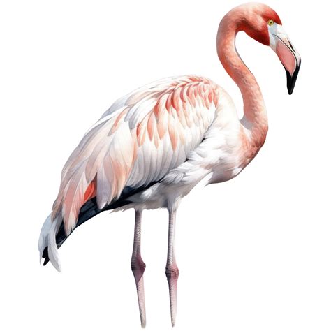 Pink Flamingo Clipart Watercolor T Shirt Design Transparent Background