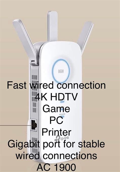 TP Link AC1900 Gigabit Mesh Wi Fi Range Extender UK Plug RE550