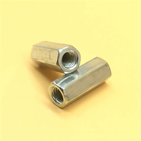 2 Pcs M10 X 1 25 Long Rod Coupling Hex Nut Stainless 304 Steel EBay