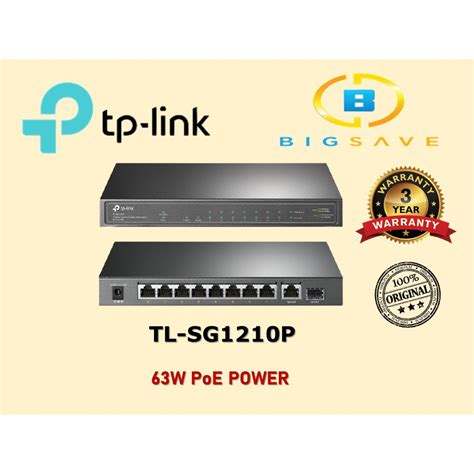 TP LINK TL SG1210P 10 PORT GIGABIT SWITCH WITH 8 PORT PoE Shopee