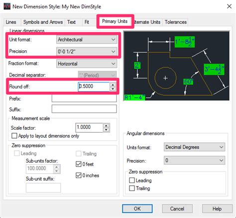 Dimension Style DimStyle Settings