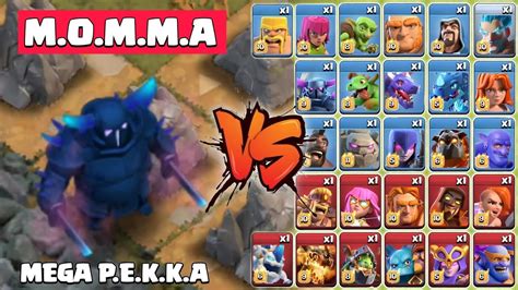 Momma Pekka Vs All Troops And Heroes Clash Of Clans Youtube