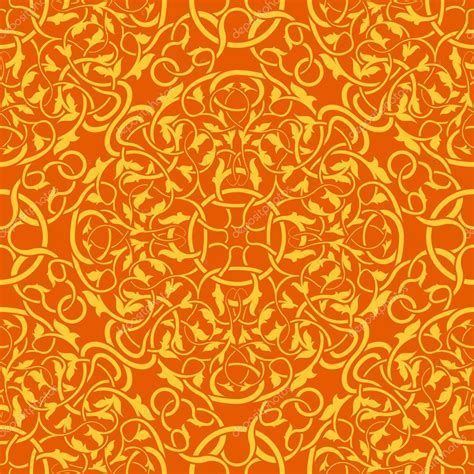 Orange seamless wallpaper pattern — Stock Vector © Zybr78 #8339240