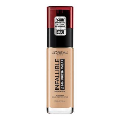 L'Oreal Paris Infallible Foundation 32 Hour Fresh Wear Lightweight 460 ...