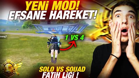 YENİ MODDA BU HAREKET EFSANEEEE Solo vs Squad PUBG MOBİLE GAMEPLAY