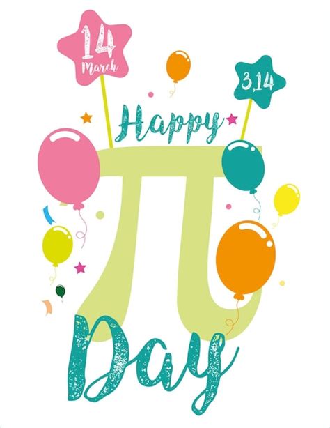 Premium Vector 14 March Happy Pi Day Celebrate Pi Day Mathematical