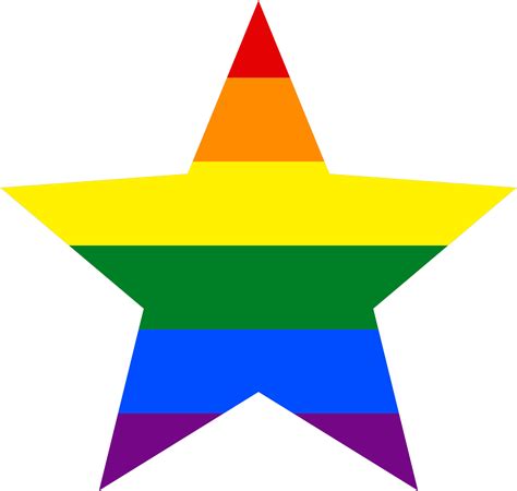 Lgbtq Rainbow Star Shape 24393059 Png