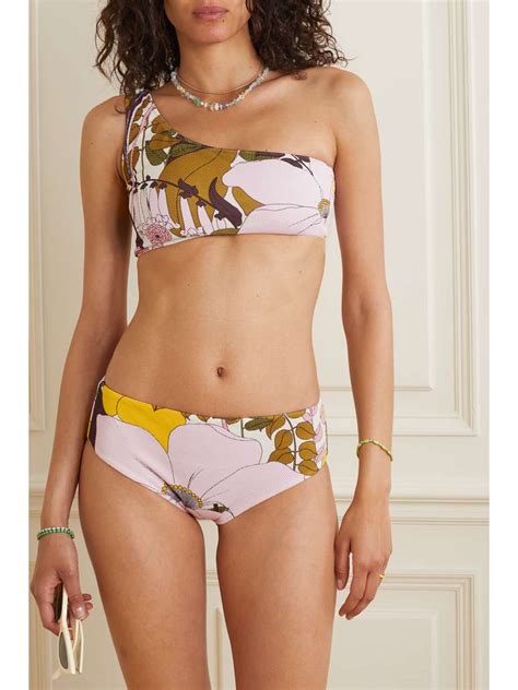 La Doublej Printed Bikini Briefs Net A Porter