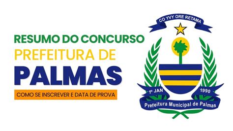 CONCURSO PREFEITURA DE PALMAS TO 2024 COMO SE INSCREVER QUAIS