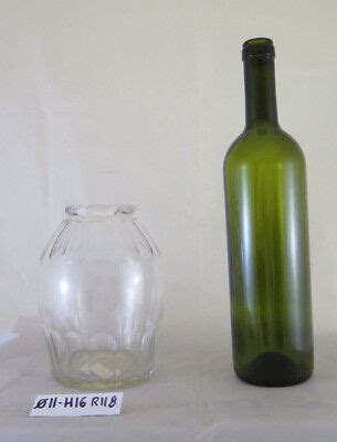 Vintage Frosted Glass Vase From Kitchen From Scandinavia Glass R118 EBay