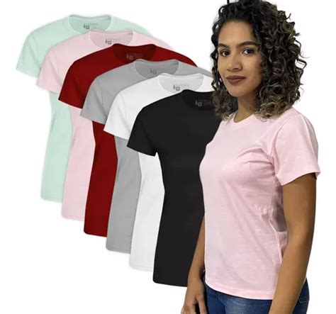 Kit Camisetas Feminina Babylook Lisa B Sica Algod O Frete Gr Tis