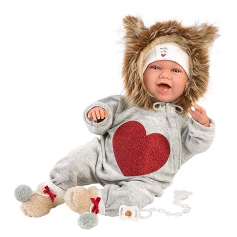 Llorens Baby Girl Doll With Laughing Mechanism Mimi With Lion Pj S