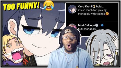 Reacting To The Unhinged Best Of Holoen Cursed Monopoly Collab Vesper