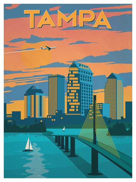 Vintage Tampa Poster Travel Posters Vintage Travel Posters Florida