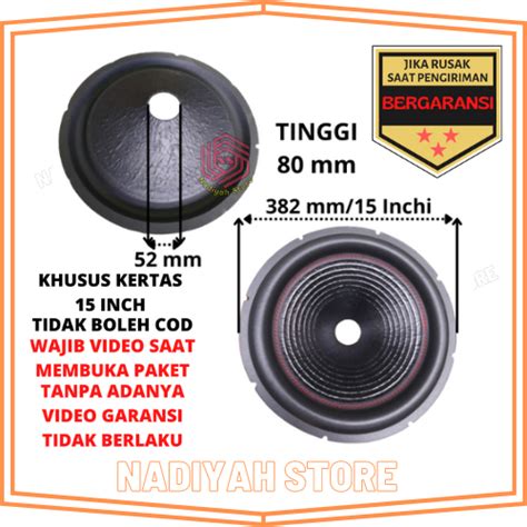 Jual Daun Kertas Speaker Inchi In Daun Conus Lubang Inchi