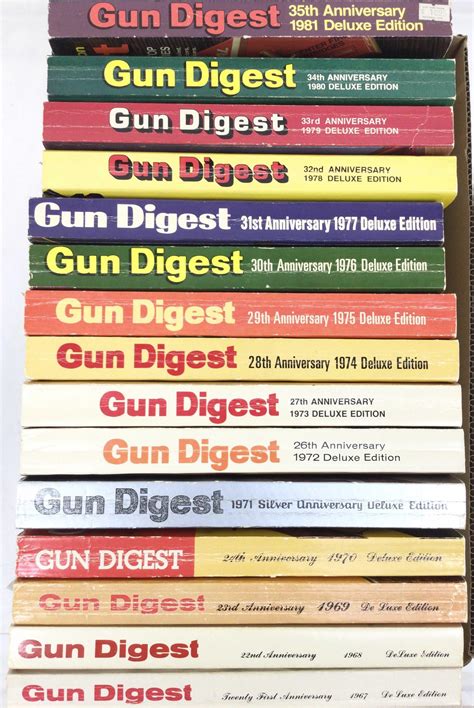 Lot 15 Vintage Gun Digest Books