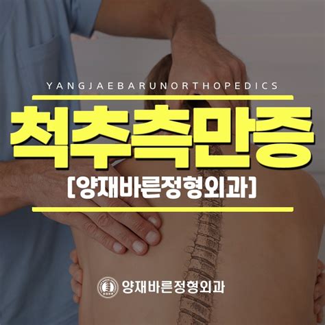 개포동정형외과 척추측만증 자세를 점검하라 네이버 블로그