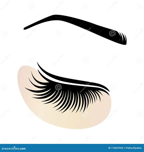 Eyelash Extensions Logo With Eye Patch Stock Vector Illustration Of