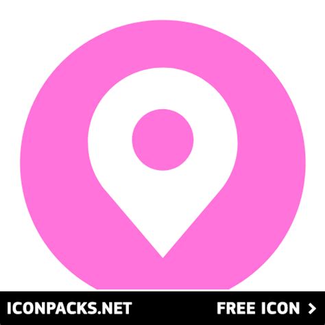 Free Location Pink Circle SVG, PNG Icon, Symbol. Download Image.