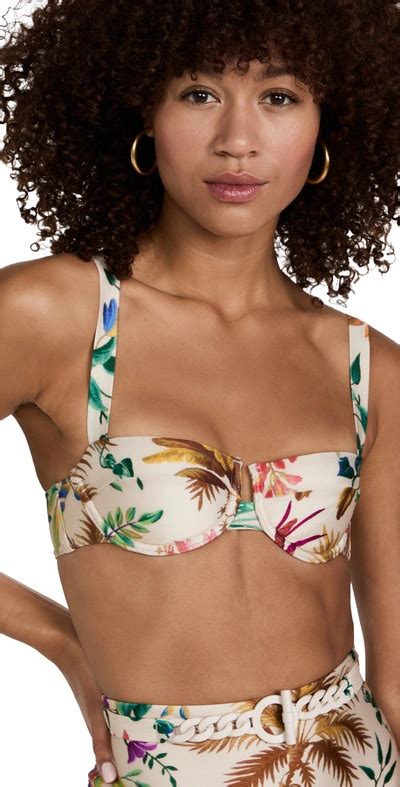 Zimmermann Tropicana Balconette Bikini Top In Print Modesens