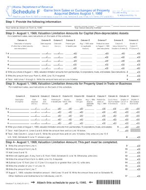 Fillable Online Tax Illinois Schedule F Illinois Department Of