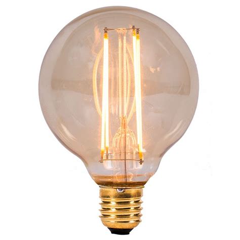 Bell Lighting Vintage W Warm White Non Dimmable E Amber Led Globe