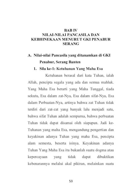 Pdf Nilai Nilai Pancasila Dan Kebhinekaan Menurut Repositoryuinbantenacid51834bab 4