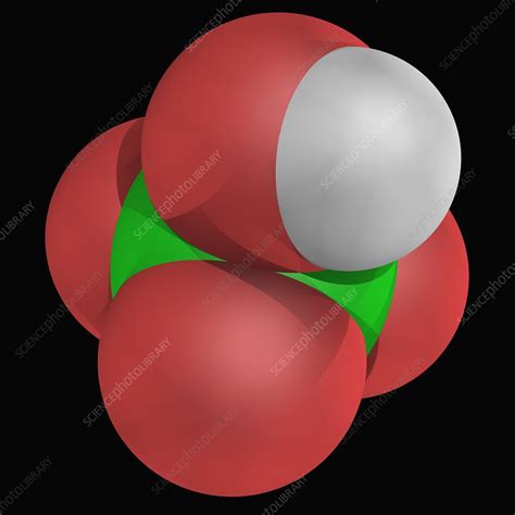 Perchloric Acid Molecule Stock Image F004 8660 Science Photo Library