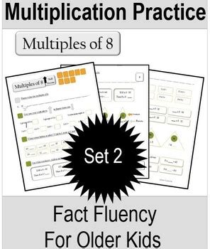 Multiplication Groups Of Fact Fluency Guided Practice Set Tpt