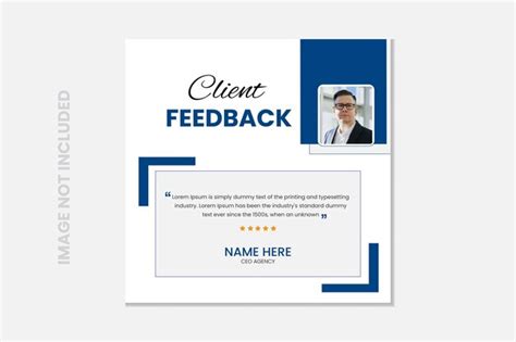 Premium Vector Vector Client Feedback Testimonial Template Design