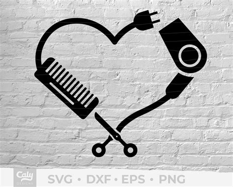 Hairdresser Heart Svg Hairdresser Tools Svg Etsy