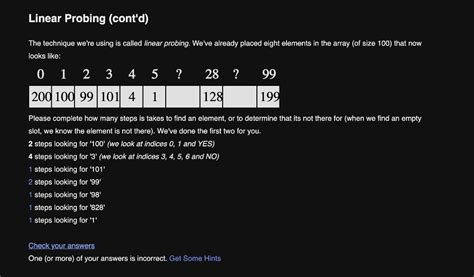 Solved Linear Probing (cont'd) The technique we're using is | Chegg.com